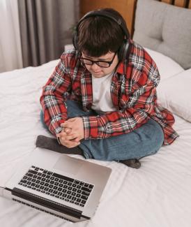 Boy on computer