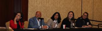 Panel members Alissar Rowan, Stephen Dolinich, Nina Pande, Casey Grimes and Chris Smith
