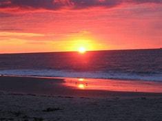Picture of beach at sunset